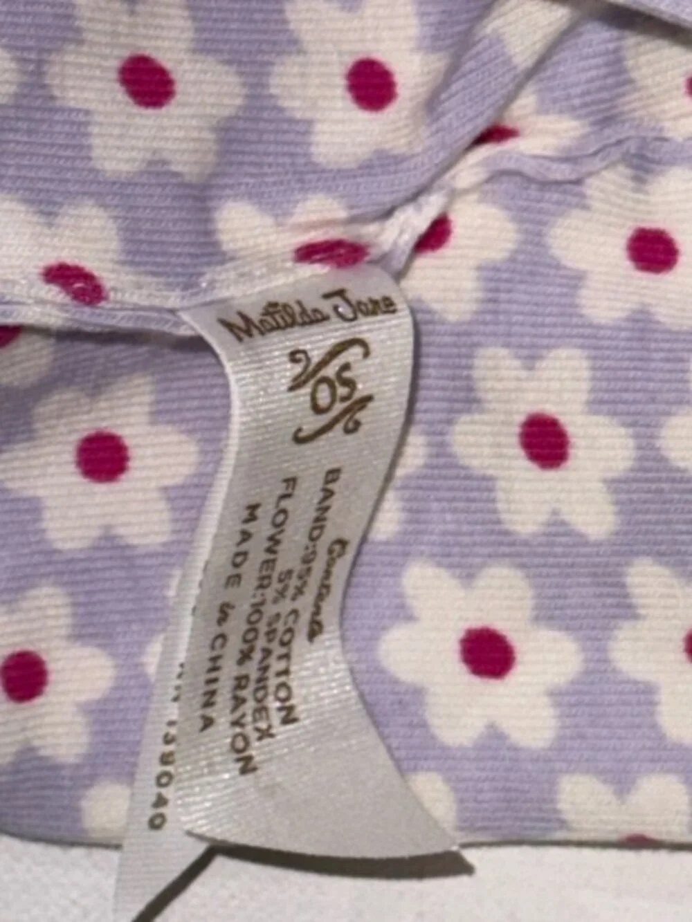 Matilda Jane Daisy Headband Pink Rosette Mint Leaves Lavender Floral OS NWT